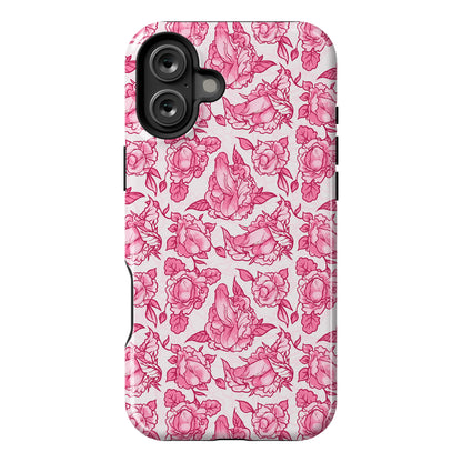 Floral Penis Pattern Pink Phone Case