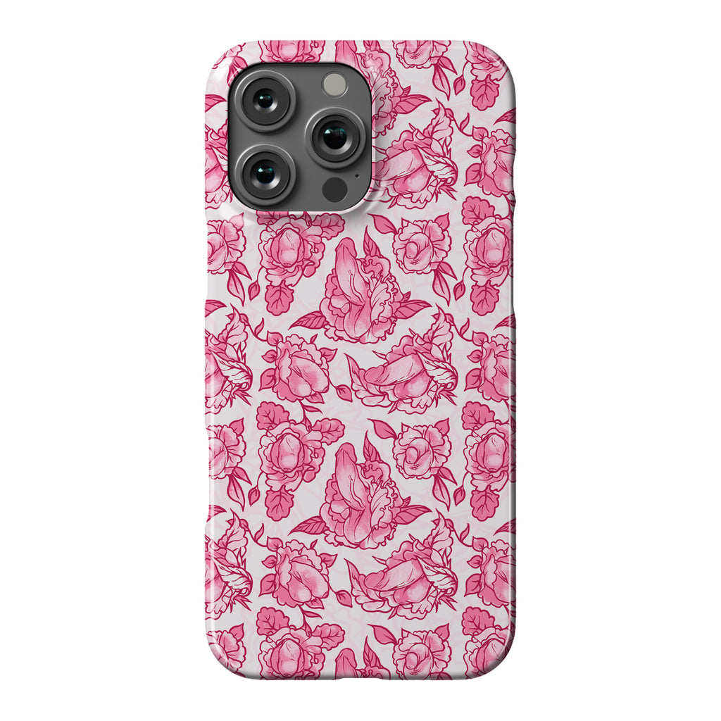 Floral Penis Pattern Pink Phone Case
