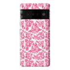 Floral Penis Pattern Pink Phone Case