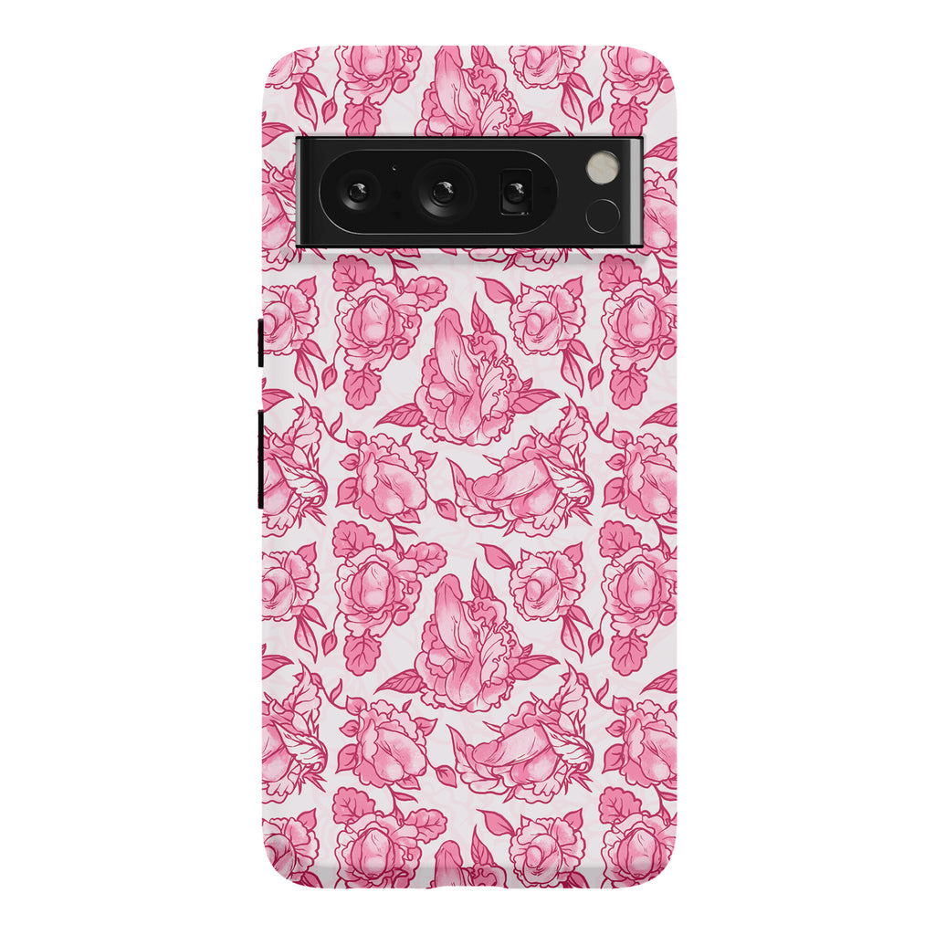 Floral Penis Pattern Pink Phone Case