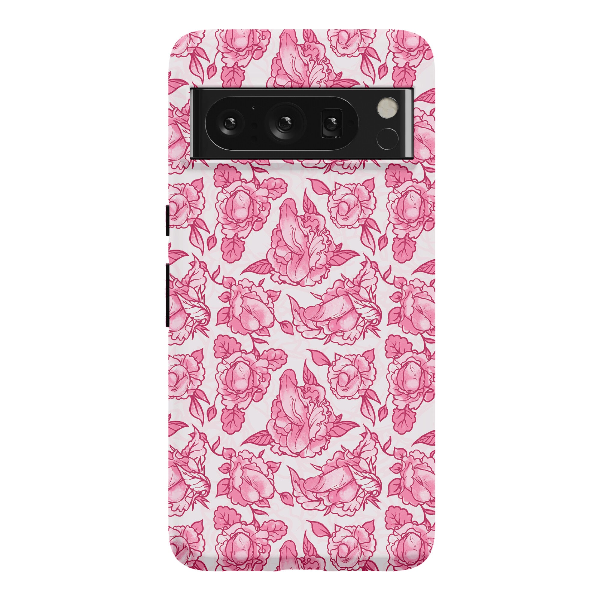 Floral Penis Pattern Pink Phone Case
