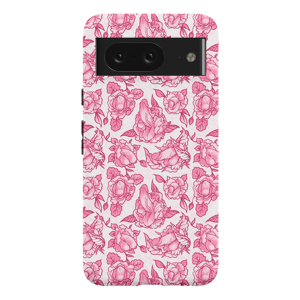 Floral Penis Pattern Pink Phone Case