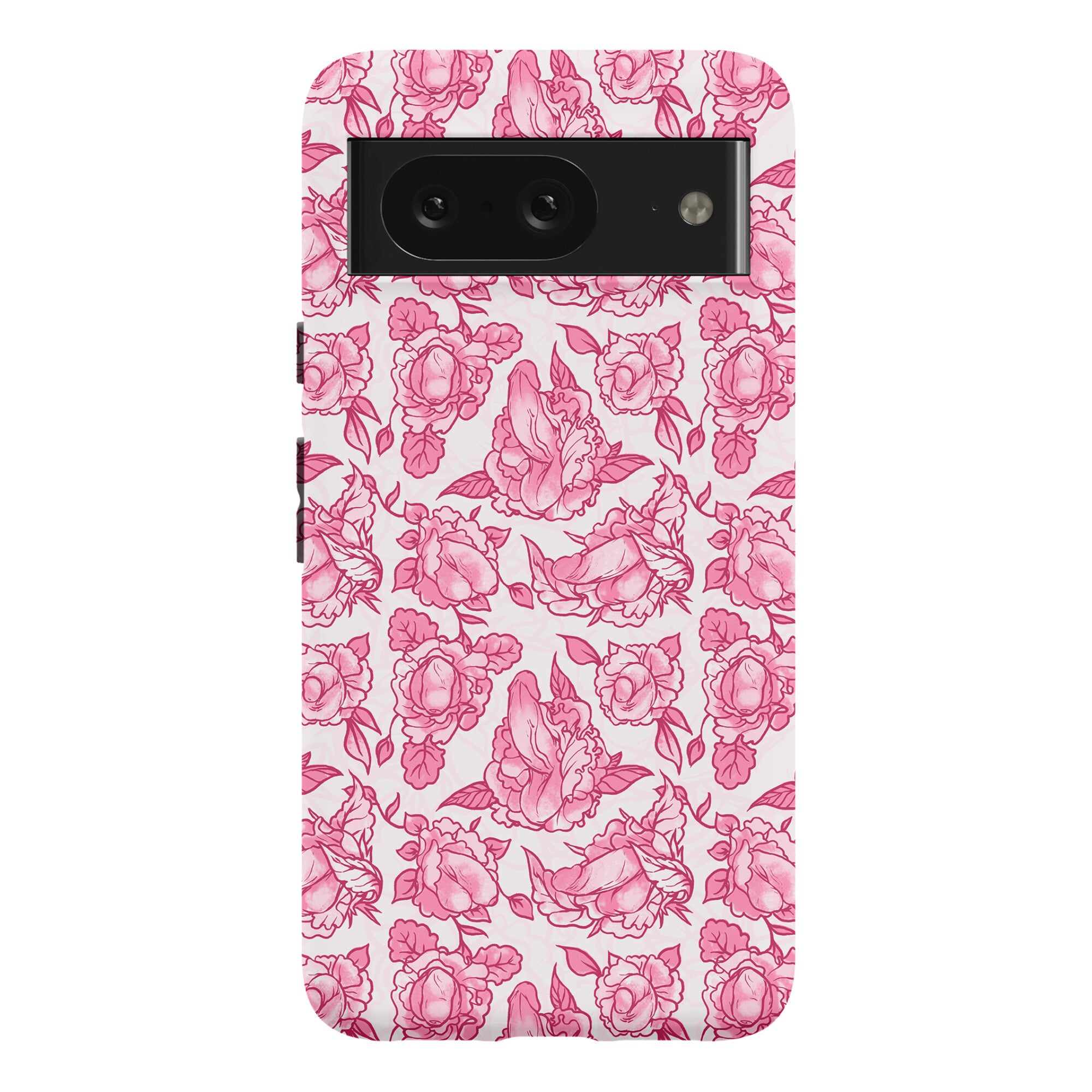 Floral Penis Pattern Pink Phone Case