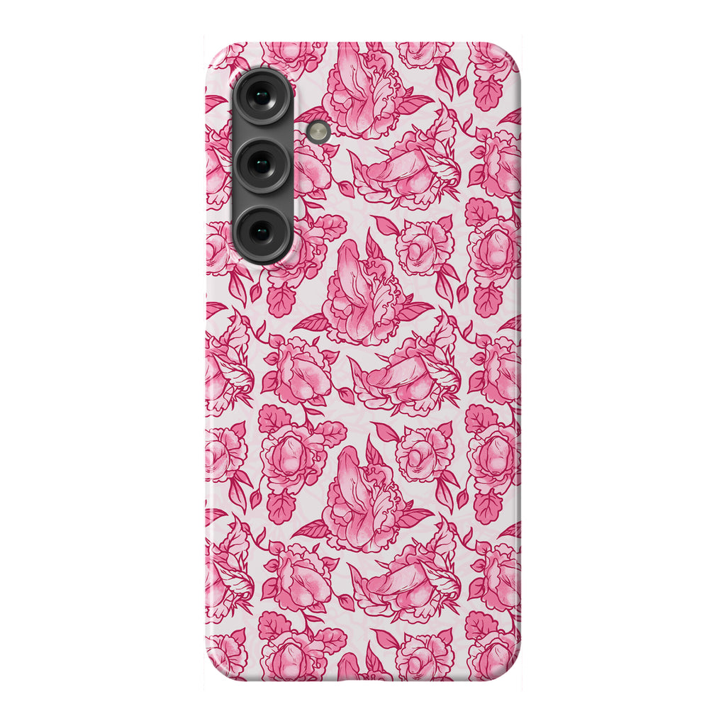Floral Penis Pattern Pink Phone Case