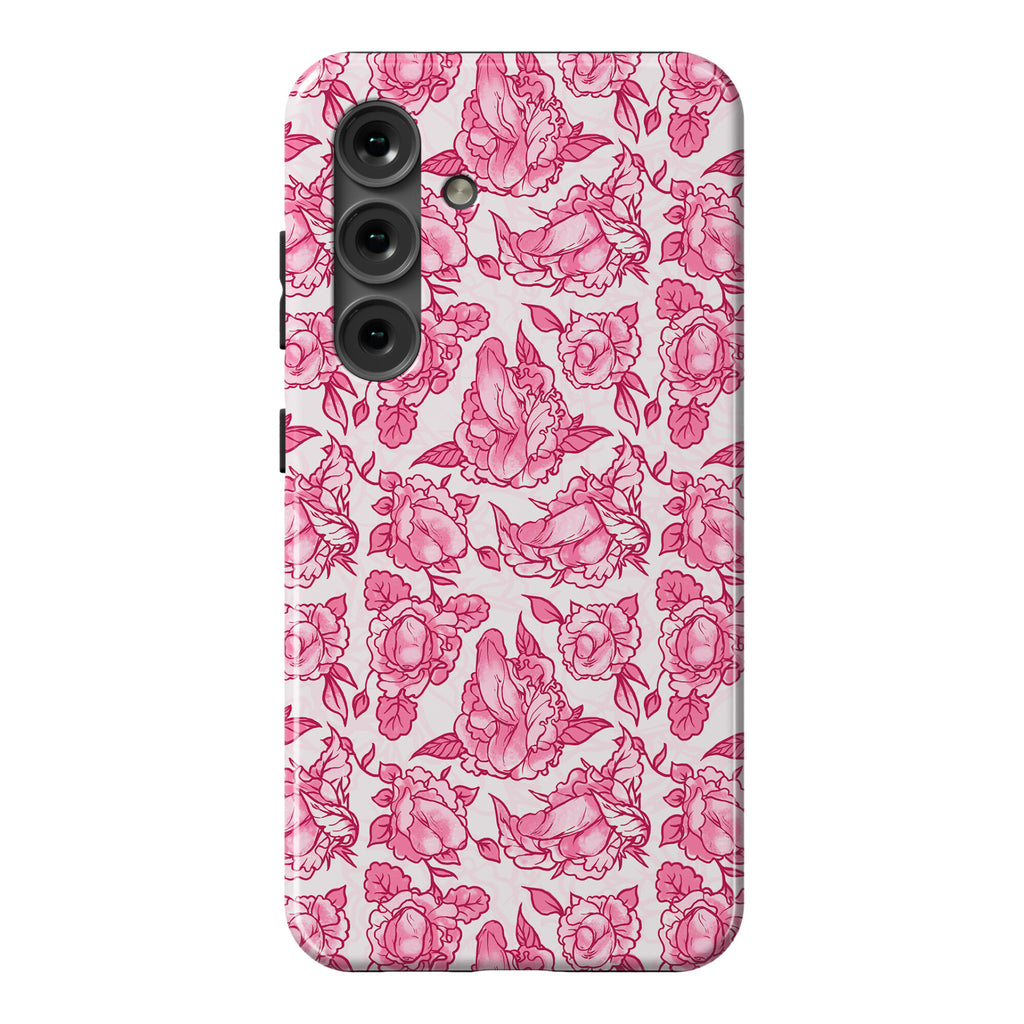 Floral Penis Pattern Pink Phone Case