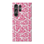 Floral Penis Pattern Pink Phone Case