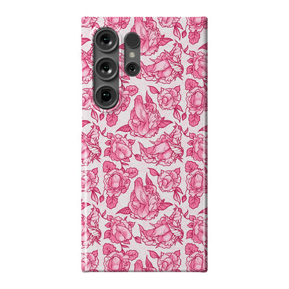Floral Penis Pattern Pink Phone Case