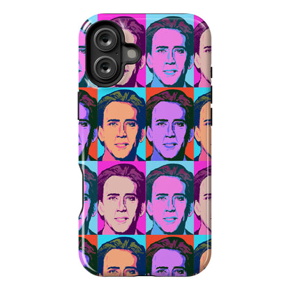 Nicolas Cage Pop Art Parody Phone Case