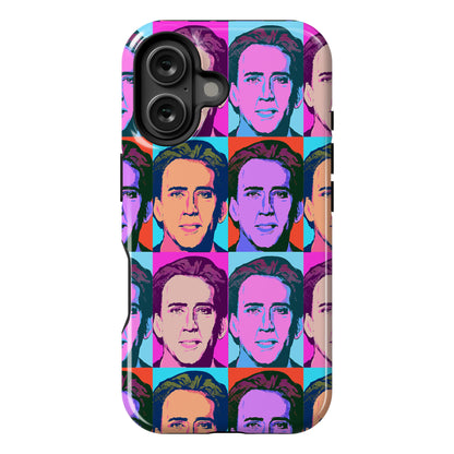 Nicolas Cage Pop Art Parody Phone Case