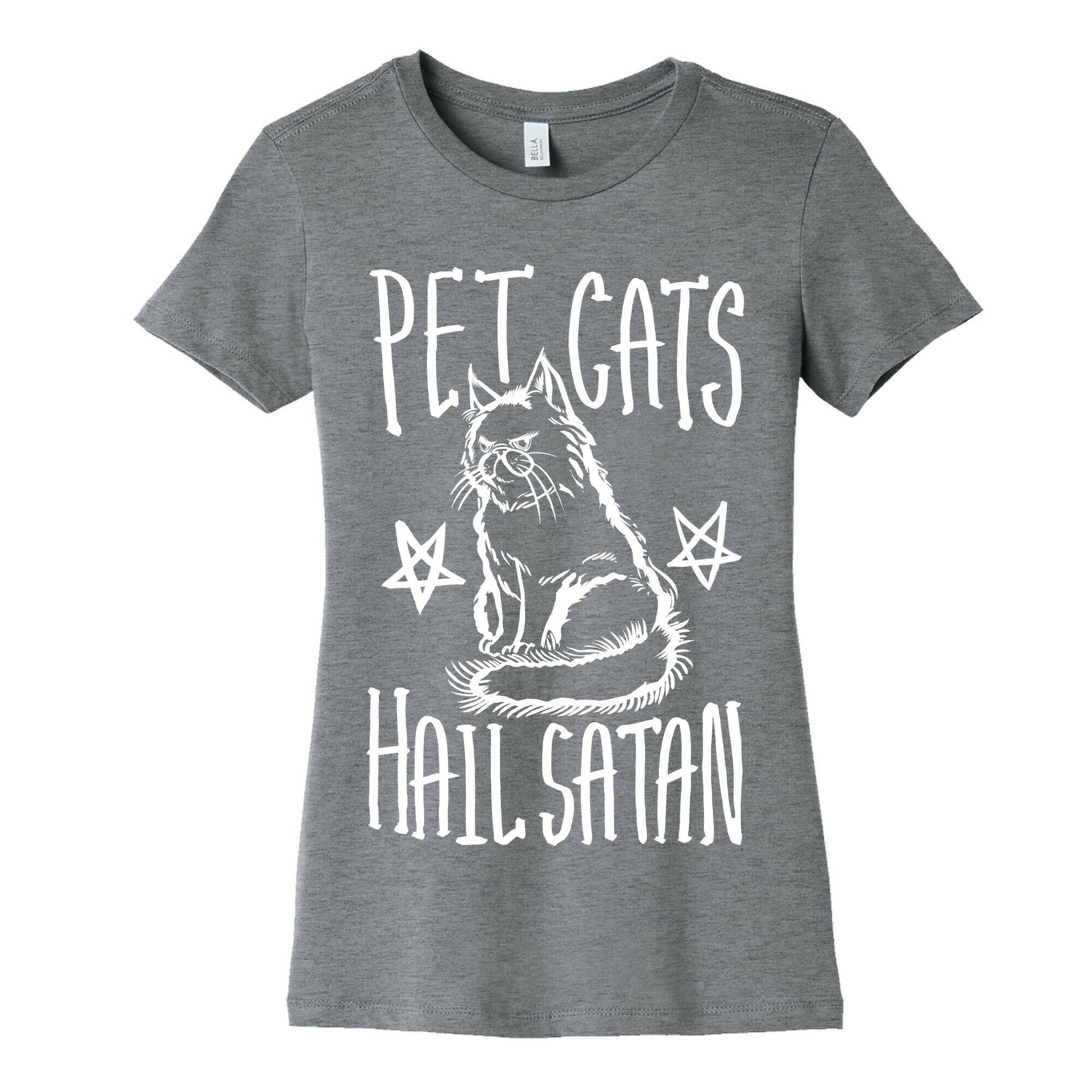 Pet Cats. Hail Satan Women's Cotton Tee