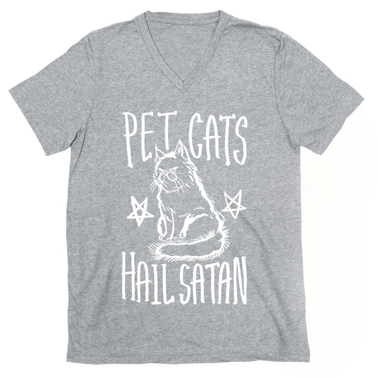 Pet Cats. Hail Satan V-Neck