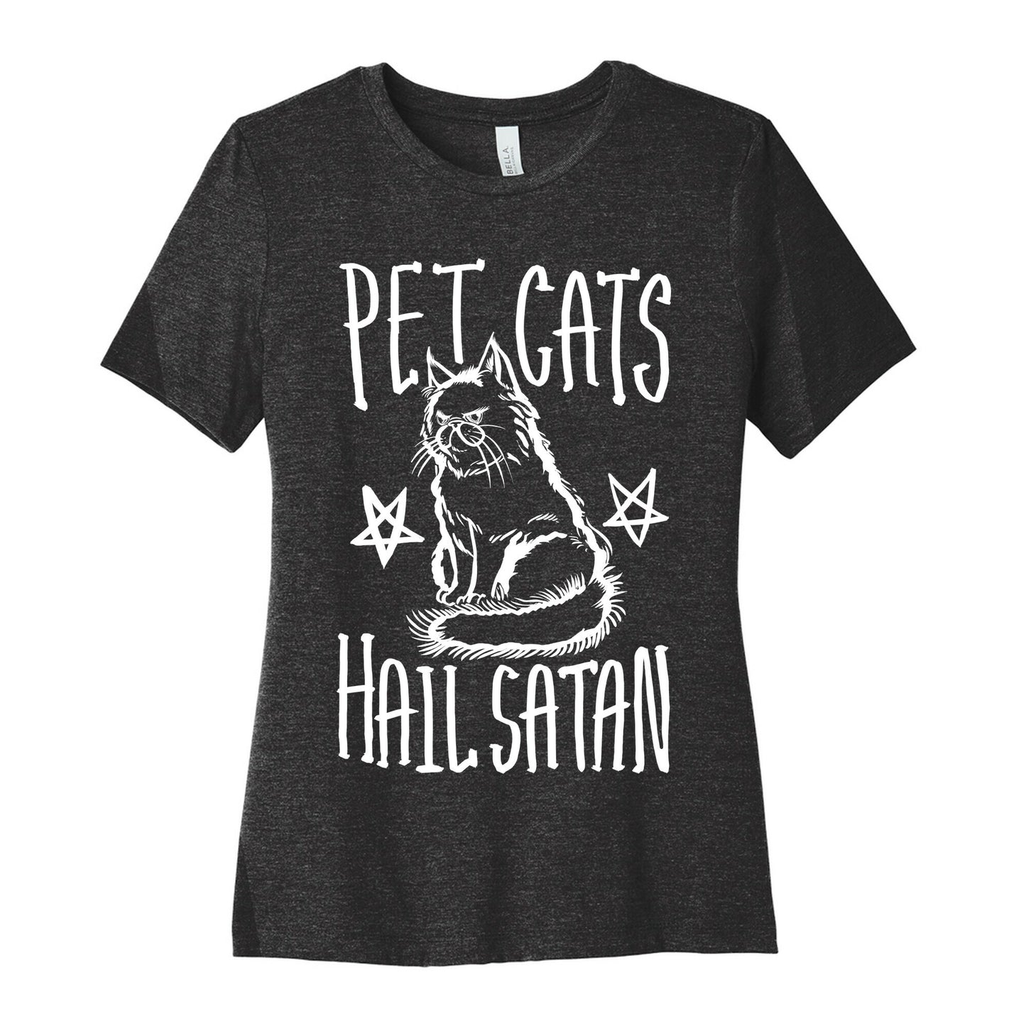 Pet Cats. Hail Satan Women's Cotton Tee