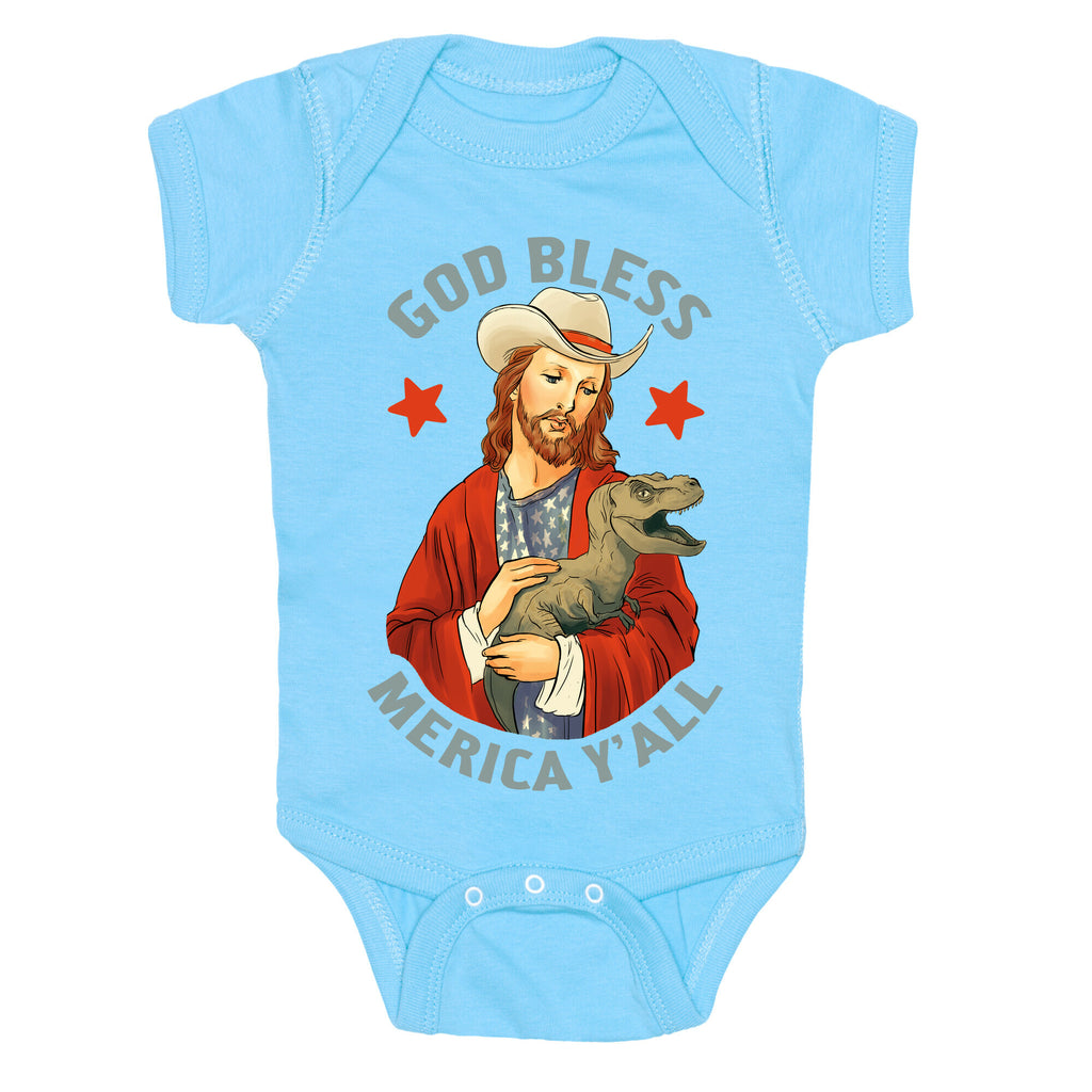 God Bless Merica Y'all Baby One Piece