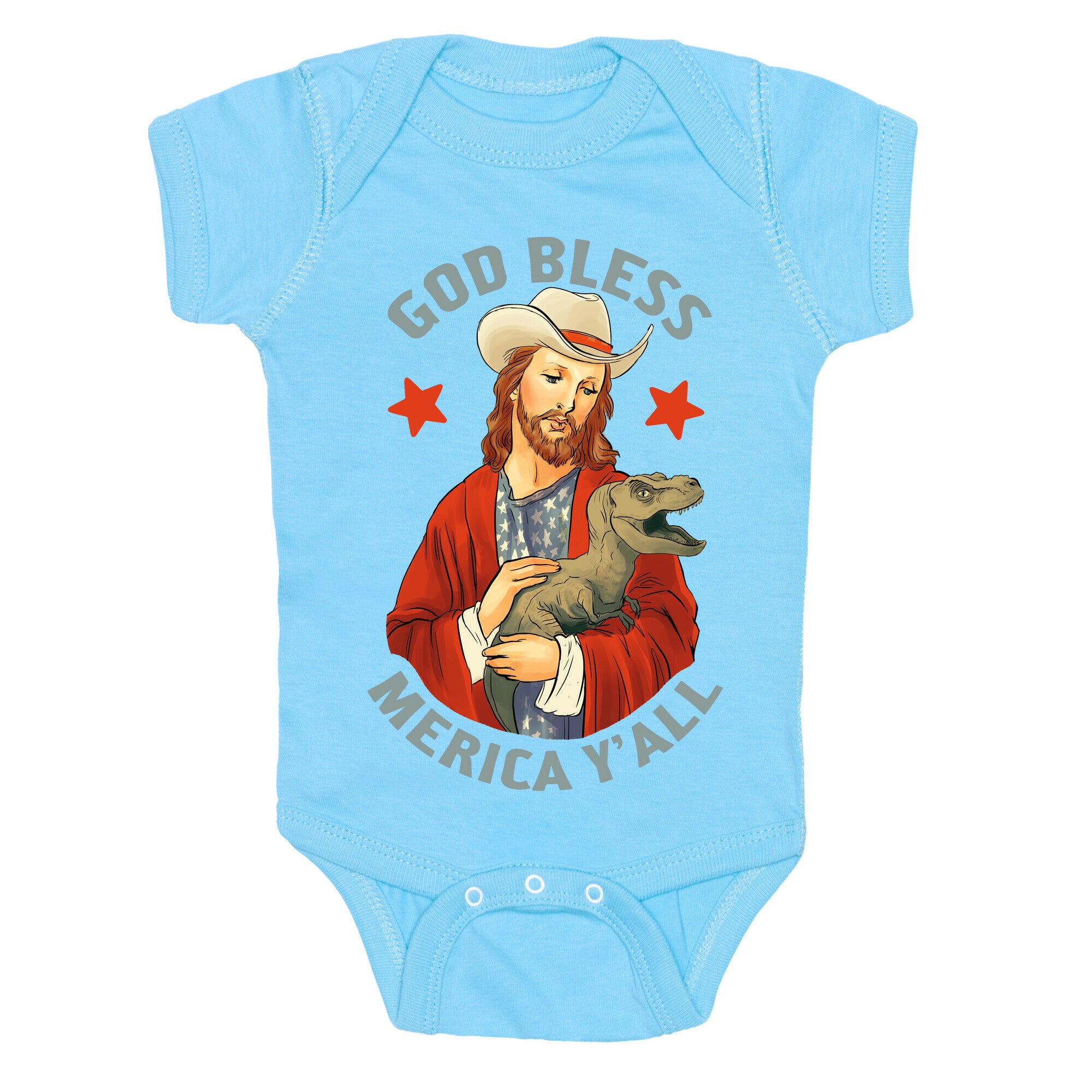 God Bless Merica Y'all Baby One Piece