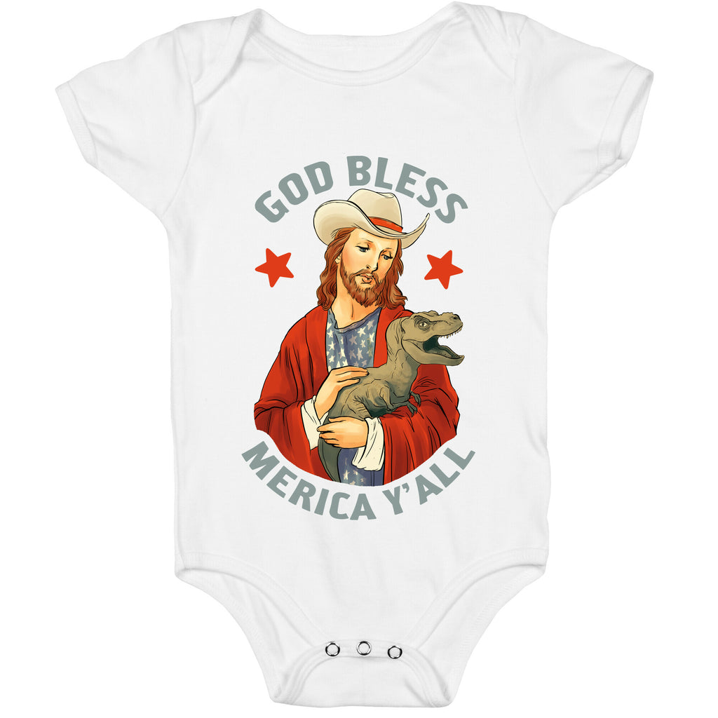 God Bless Merica Y'all Baby One Piece
