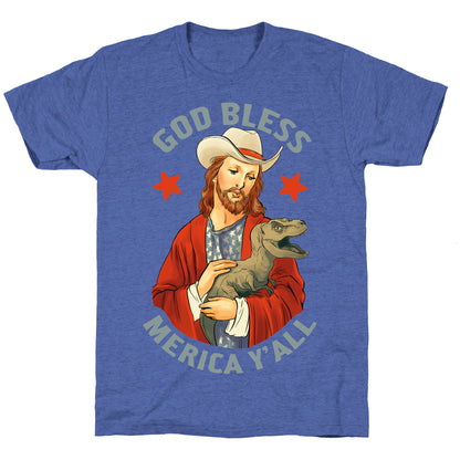 God Bless Merica Y'all Unisex Triblend Tee