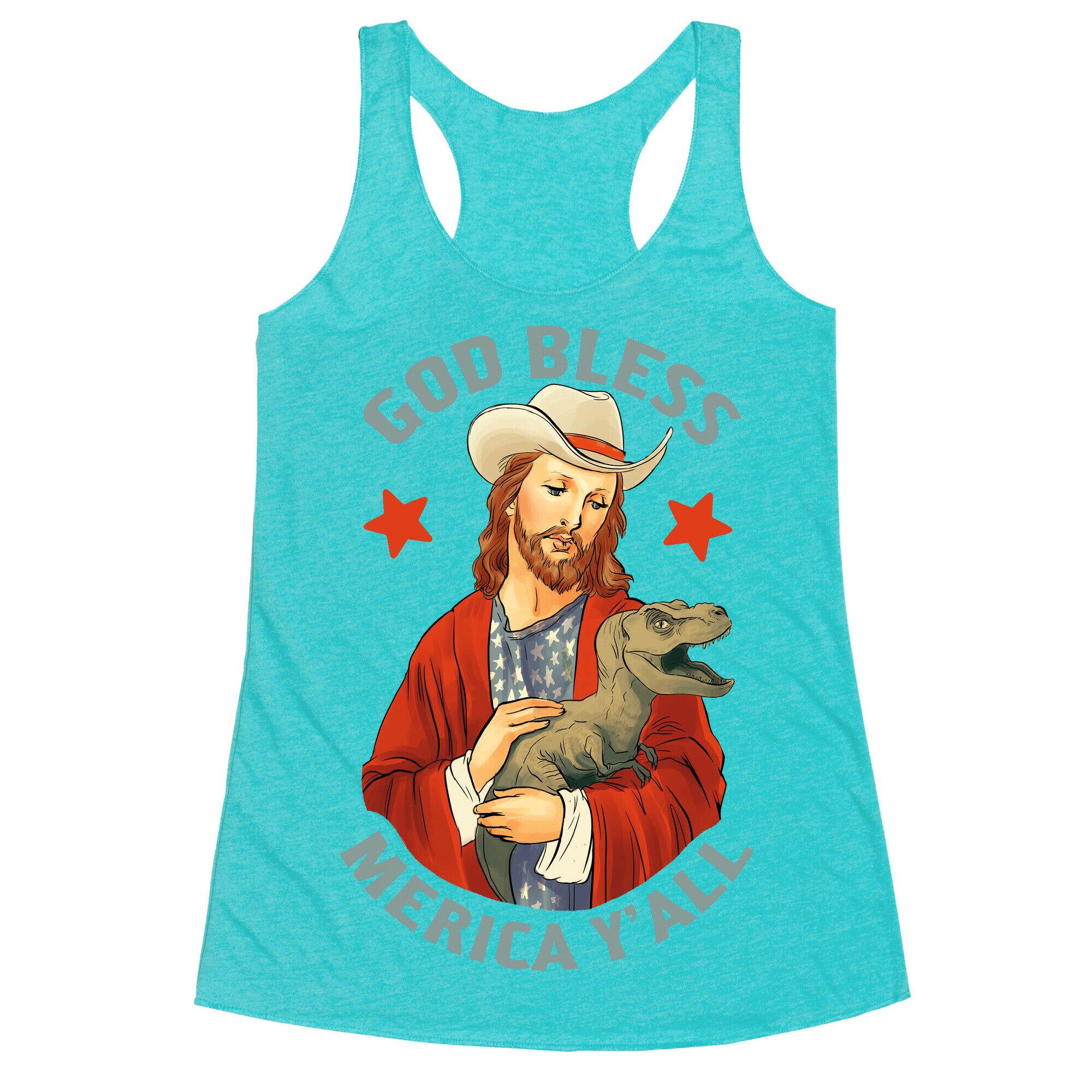 God Bless Merica Y'all Racerback Tank