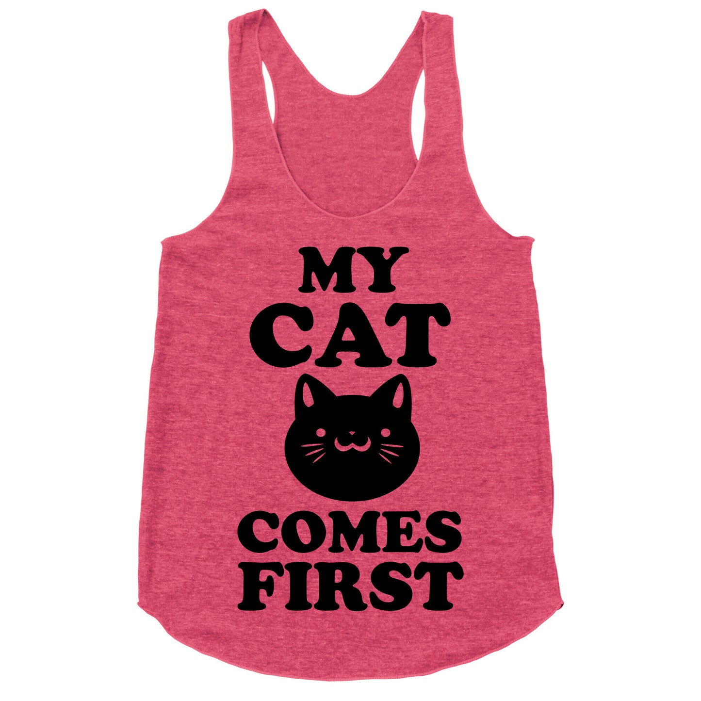My Cat Comes First Racerback Tank