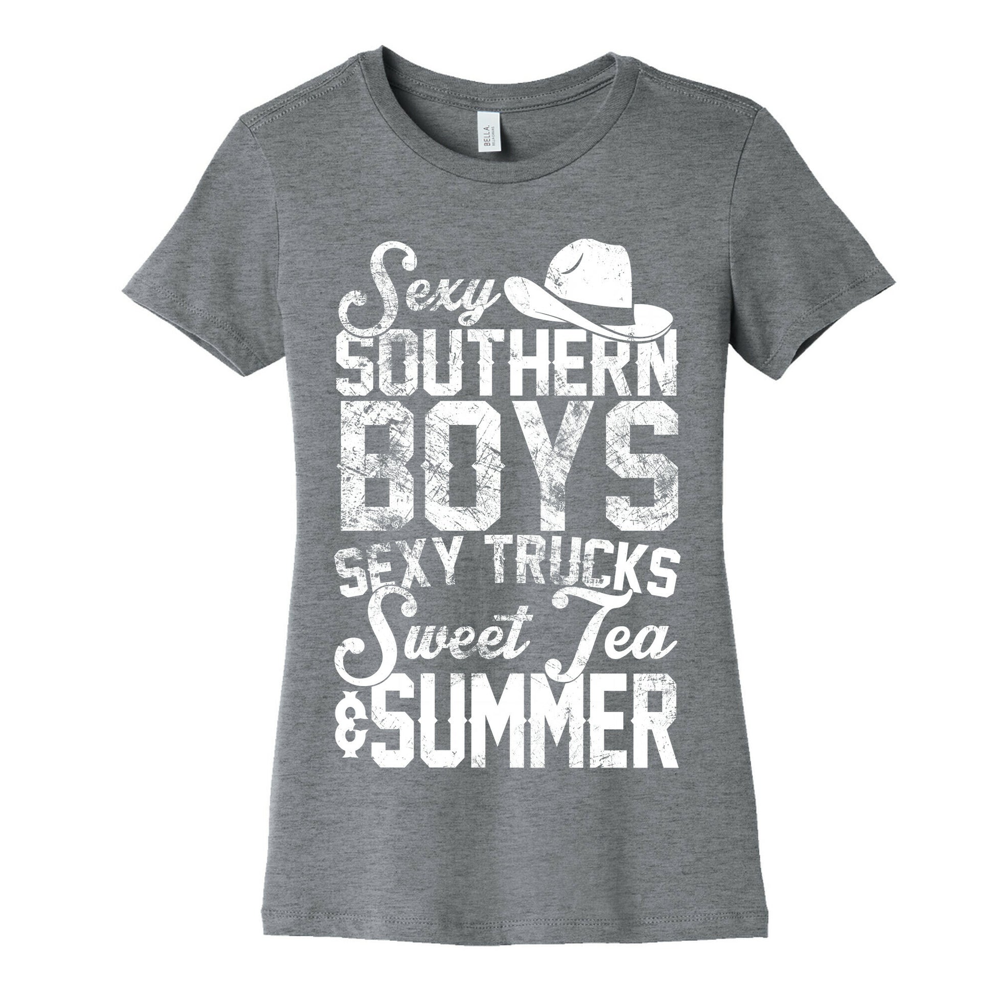 Sexy Southern Boys, Sexy Trucks, Sweet Tea & Summer Women's Cotton Tee