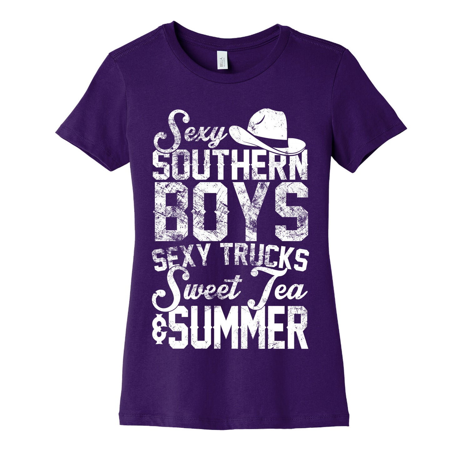 Sexy Southern Boys, Sexy Trucks, Sweet Tea & Summer Women's Cotton Tee