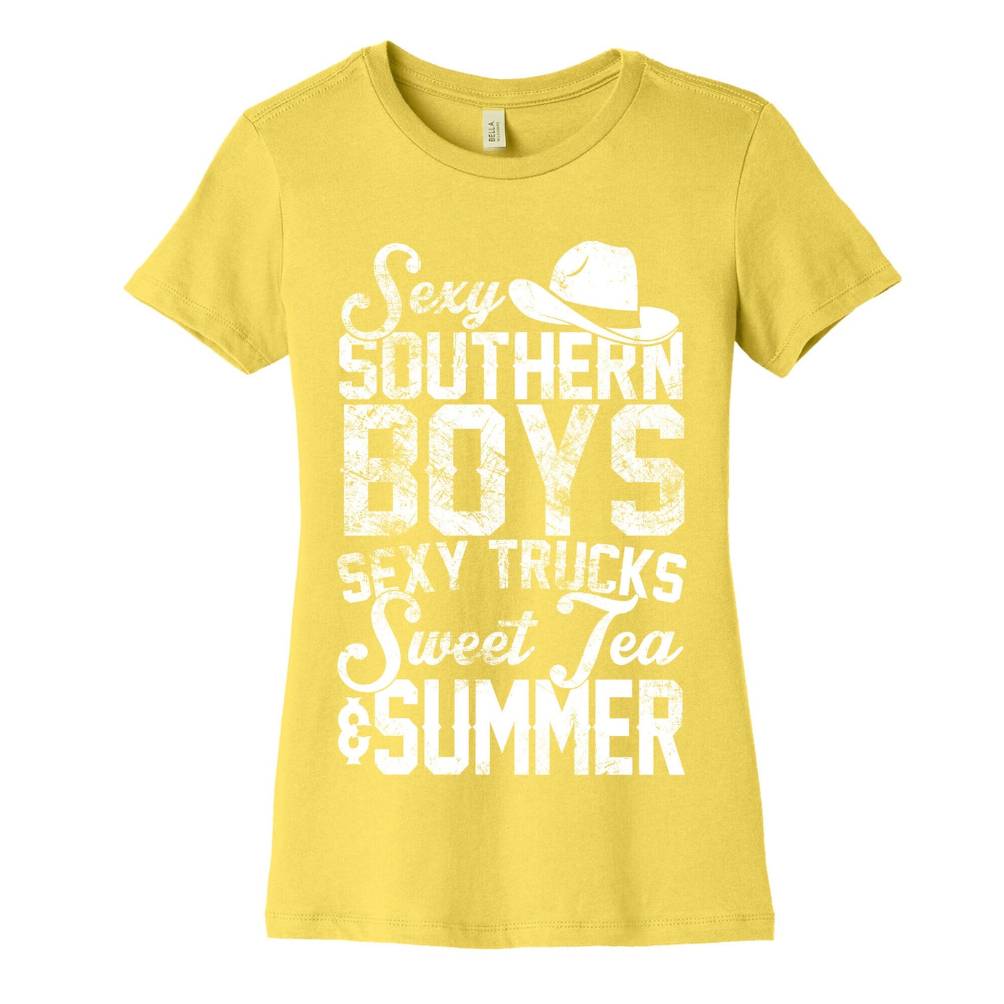 Sexy Southern Boys, Sexy Trucks, Sweet Tea & Summer Women's Cotton Tee