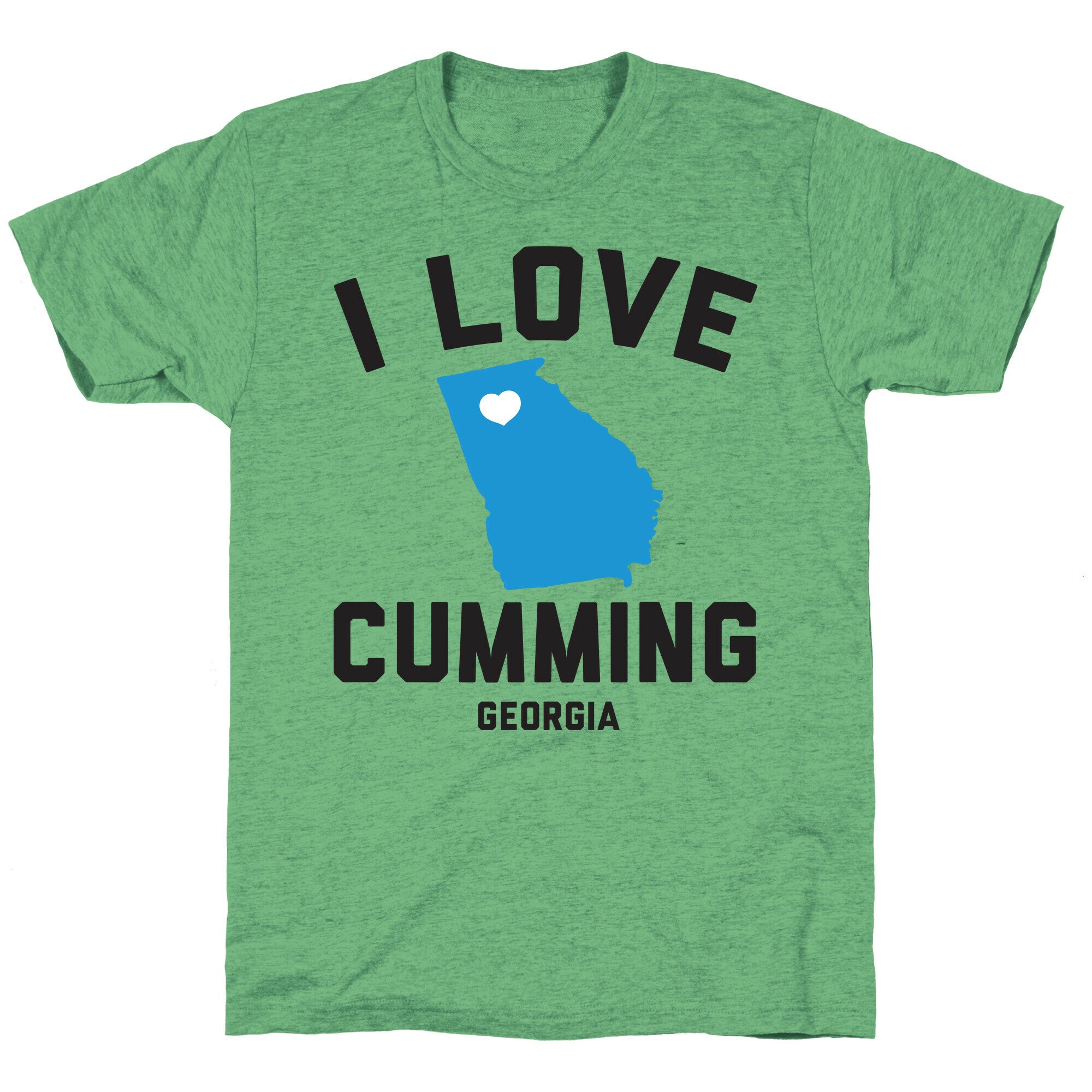 I Love Cumming Georgia Unisex Triblend Tee