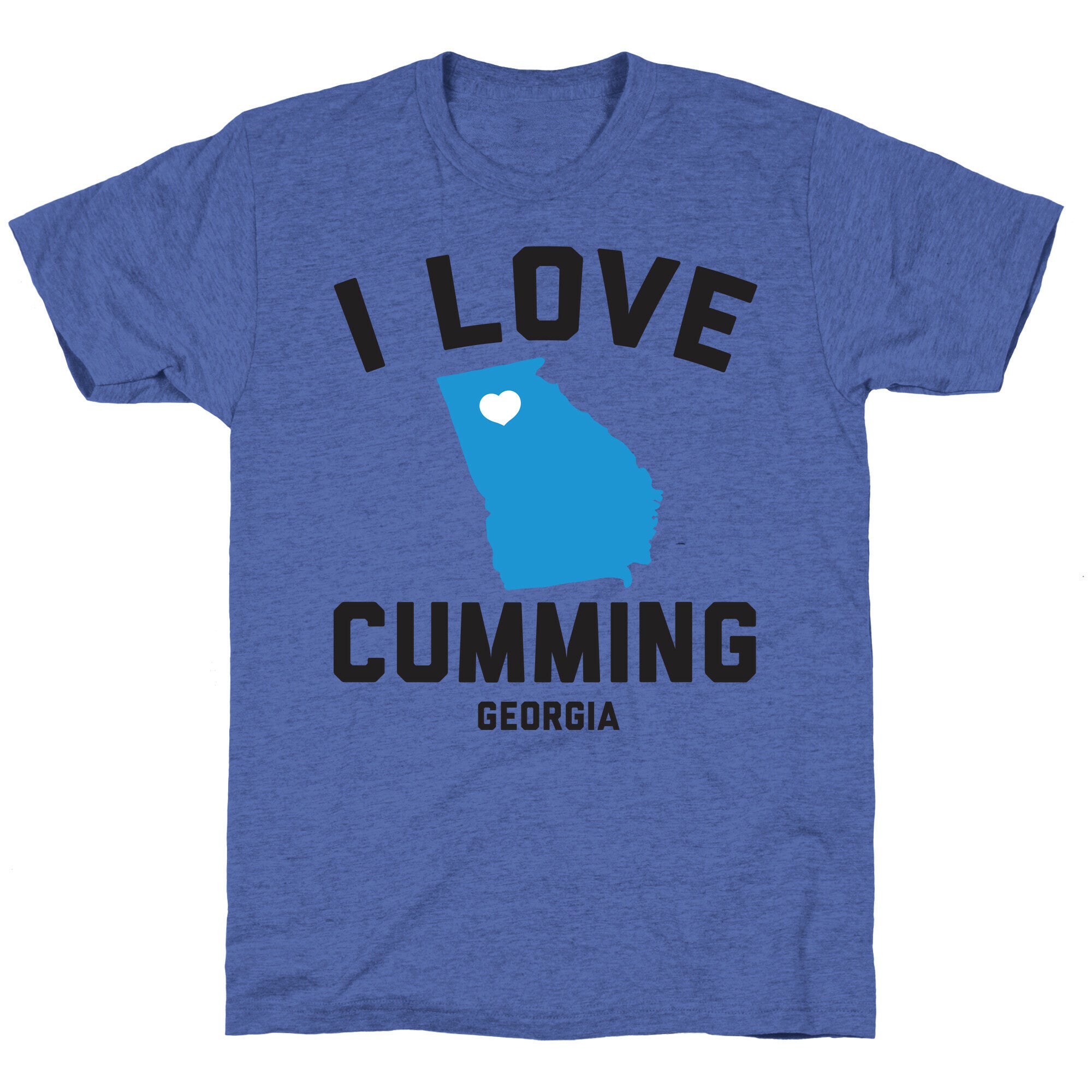 I Love Cumming Georgia Unisex Triblend Tee