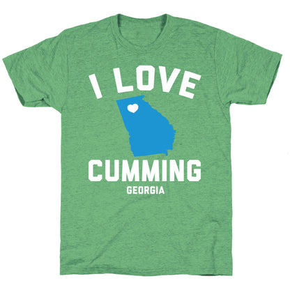 I Love Cumming Georgia Unisex Triblend Tee