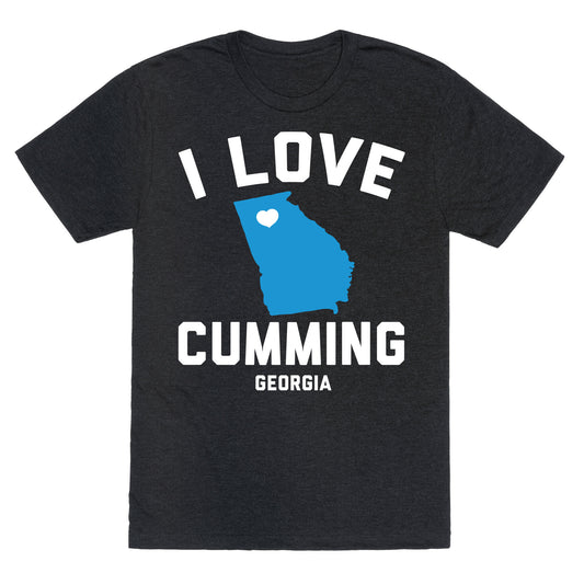 I Love Cumming Georgia Unisex Triblend Tee