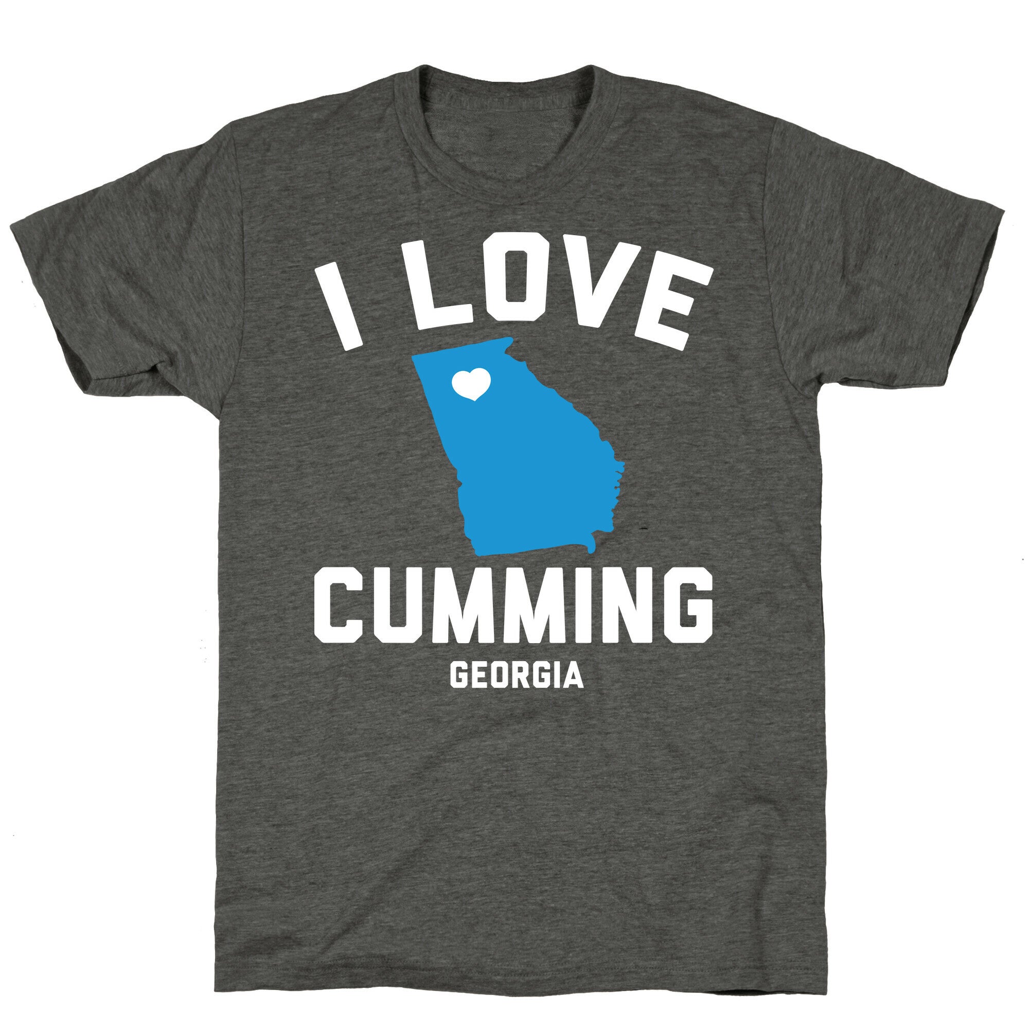 I Love Cumming Georgia Unisex Triblend Tee