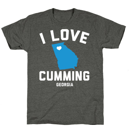 I Love Cumming Georgia Unisex Triblend Tee