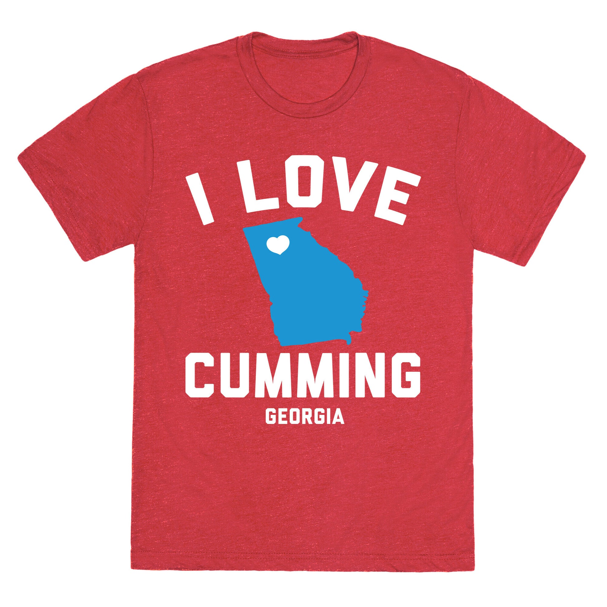 I Love Cumming Georgia Unisex Triblend Tee