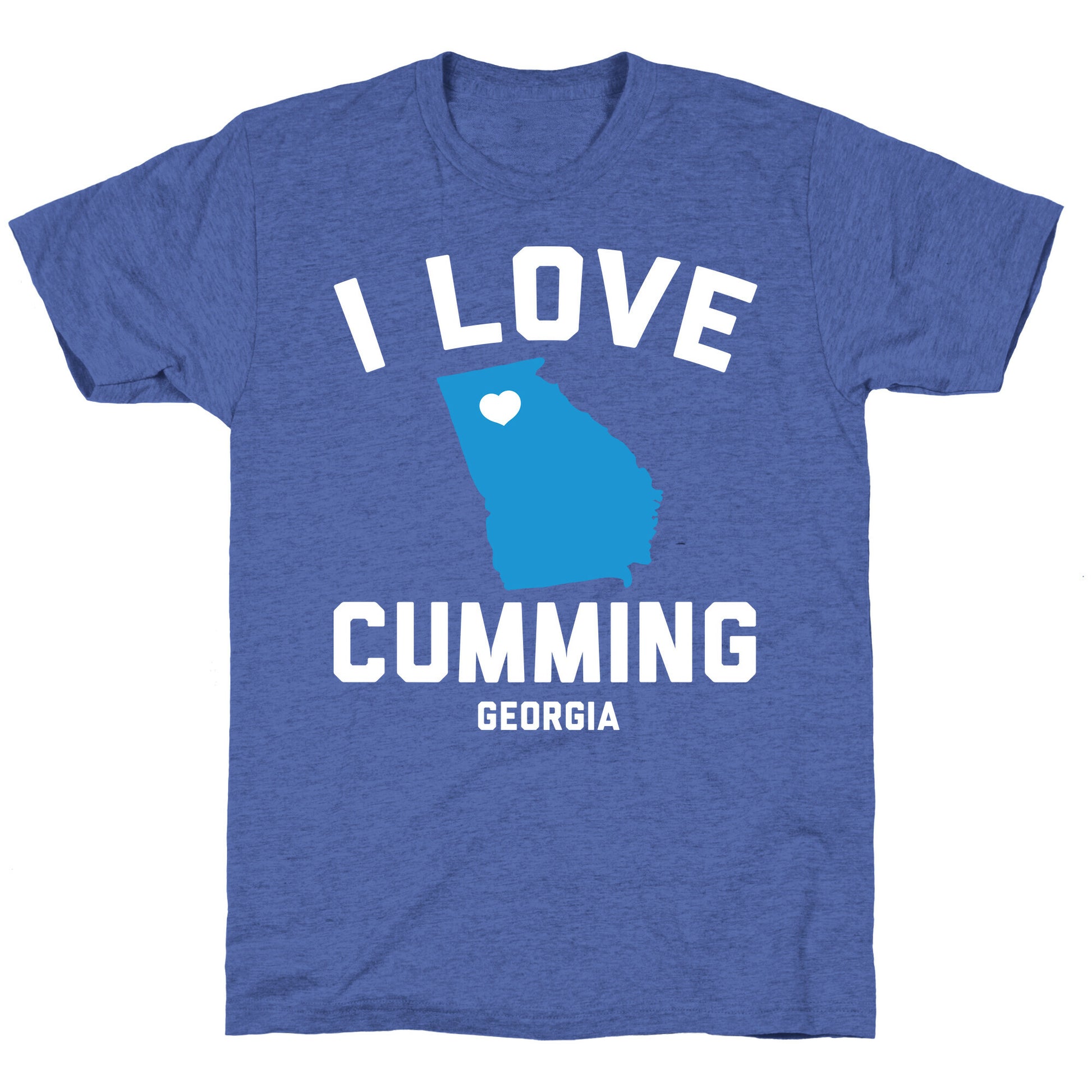 I Love Cumming Georgia Unisex Triblend Tee
