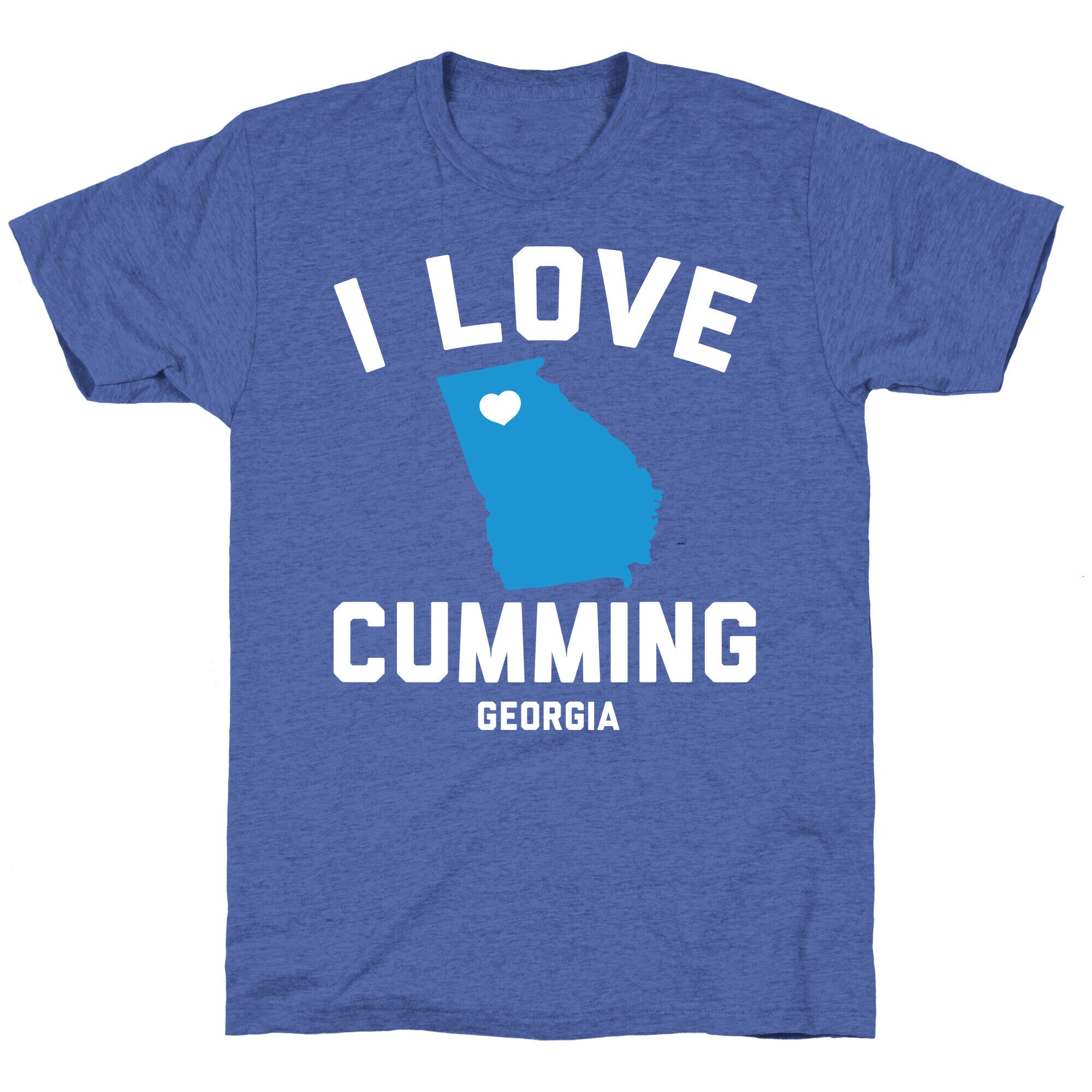 I Love Cumming Georgia Unisex Triblend Tee