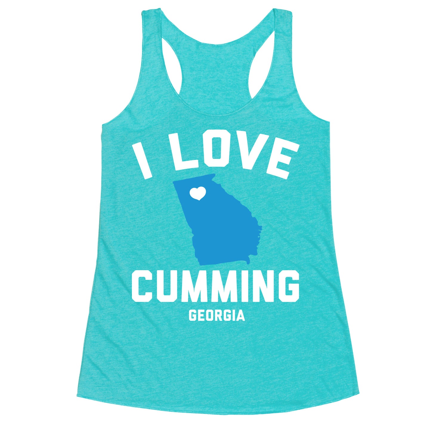 I Love Cumming Georgia Racerback Tank