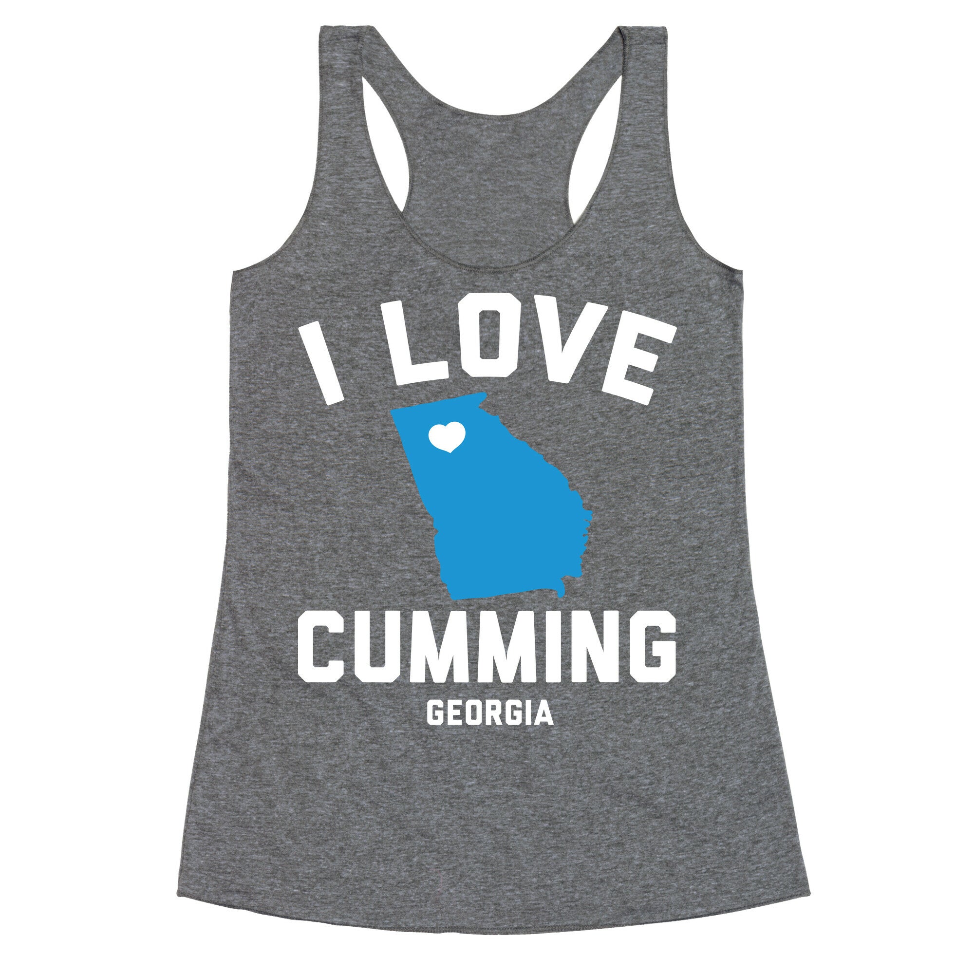 I Love Cumming Georgia Racerback Tank
