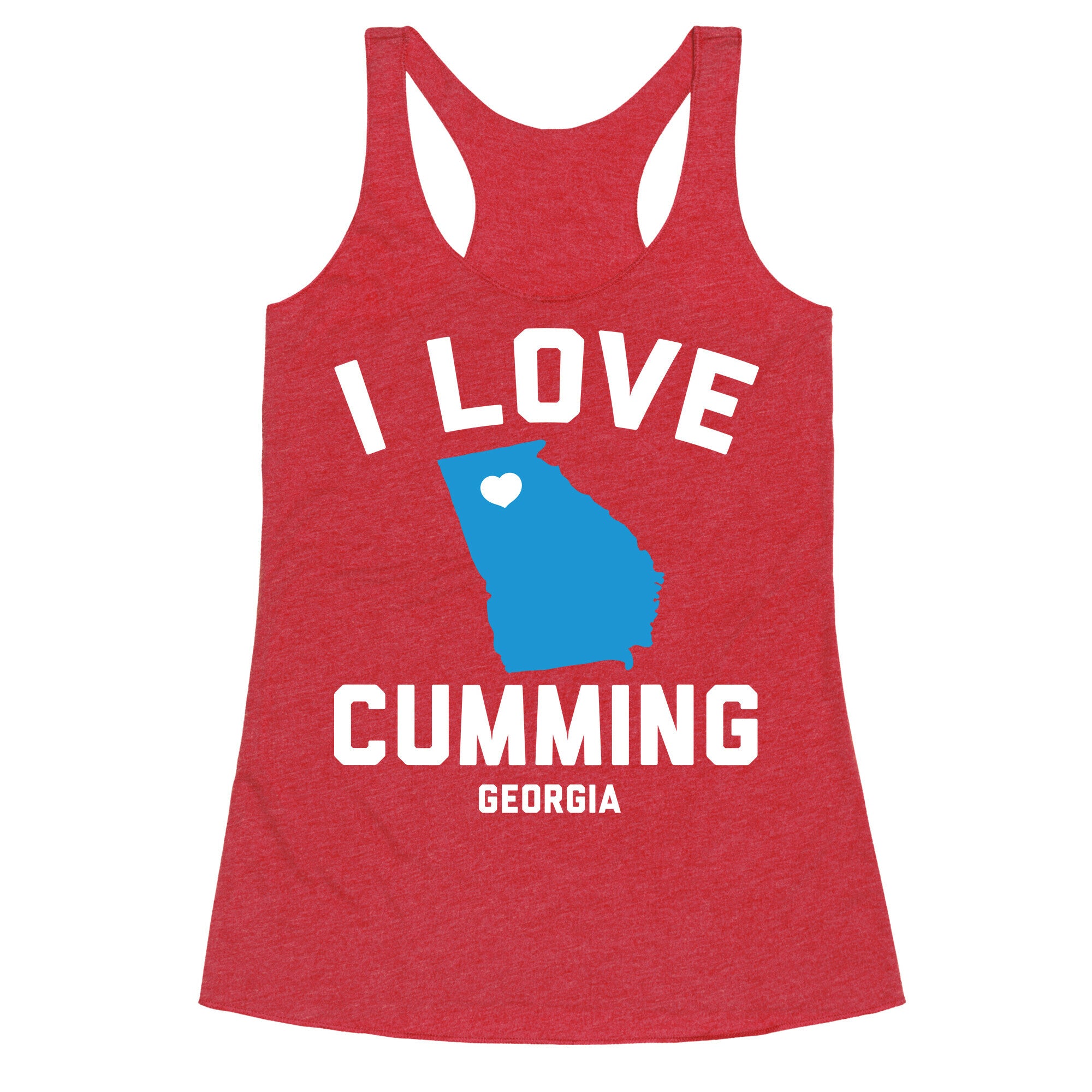 I Love Cumming Georgia Racerback Tank