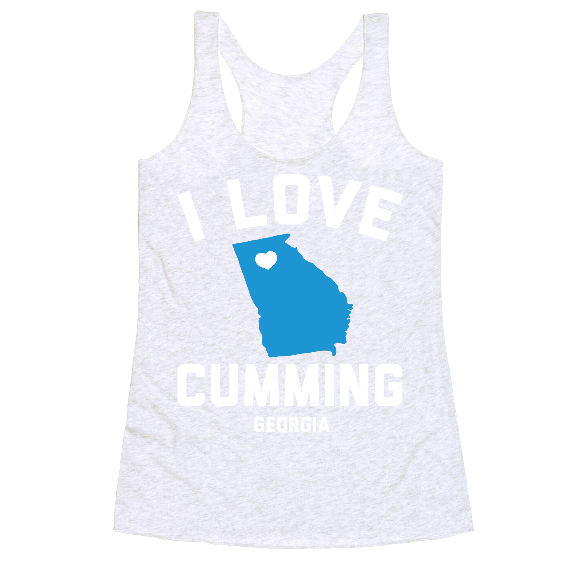 I Love Cumming Georgia Racerback Tank