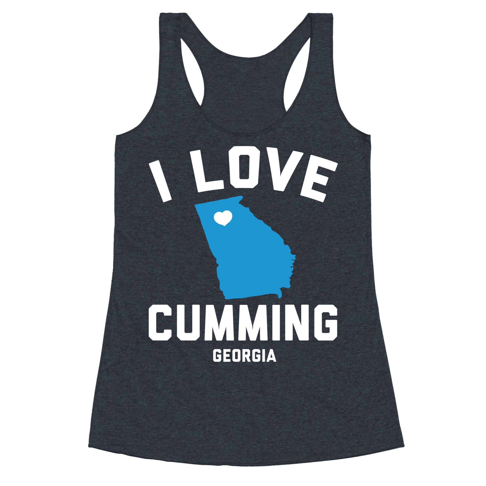 I Love Cumming Georgia Racerback Tank