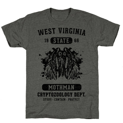 West Virginia Mothman Cryptozoology Unisex Triblend Tee