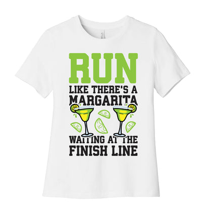 Run Like There's A Margarita At The Finish line Women's Cotton Tee