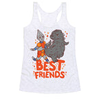 Best Friends Jet Jaguar & Godzilla Racerback Tank