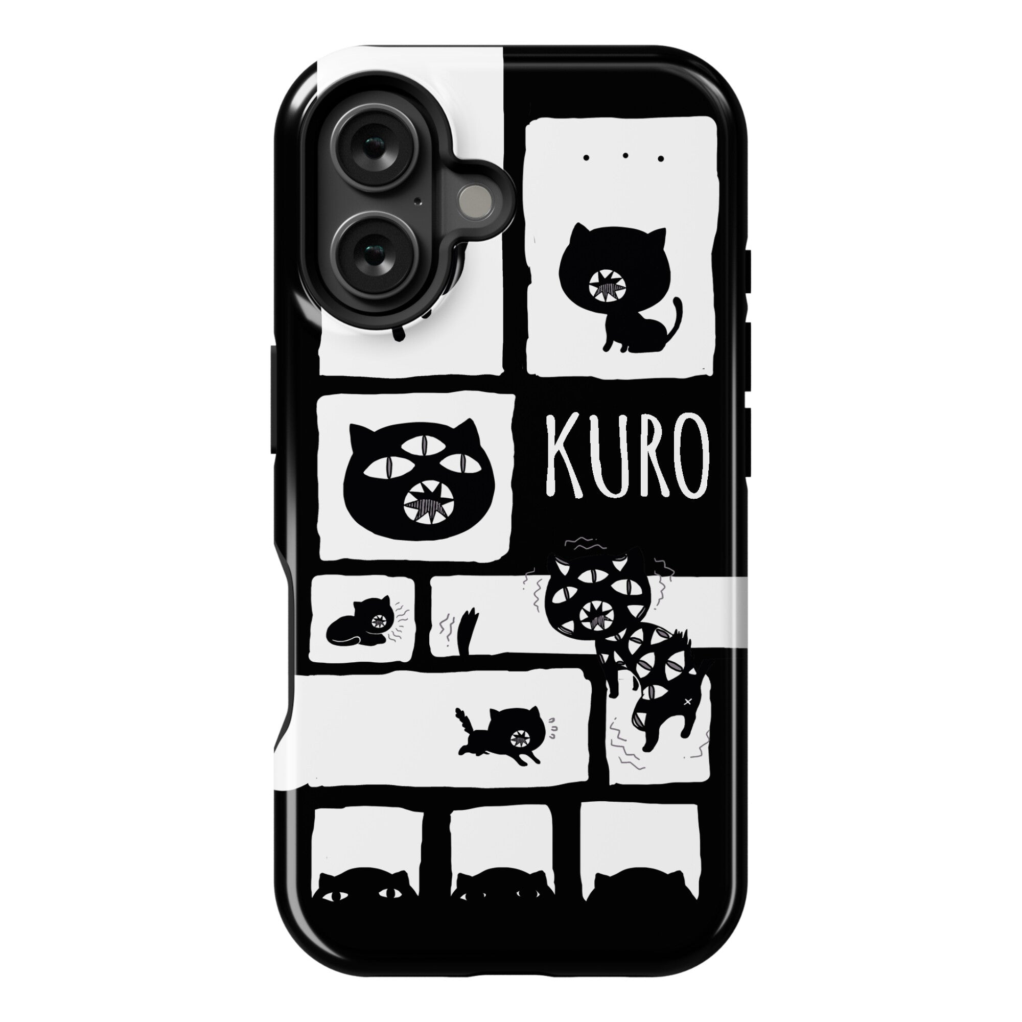 Kuro Cat Pattern Phone Case