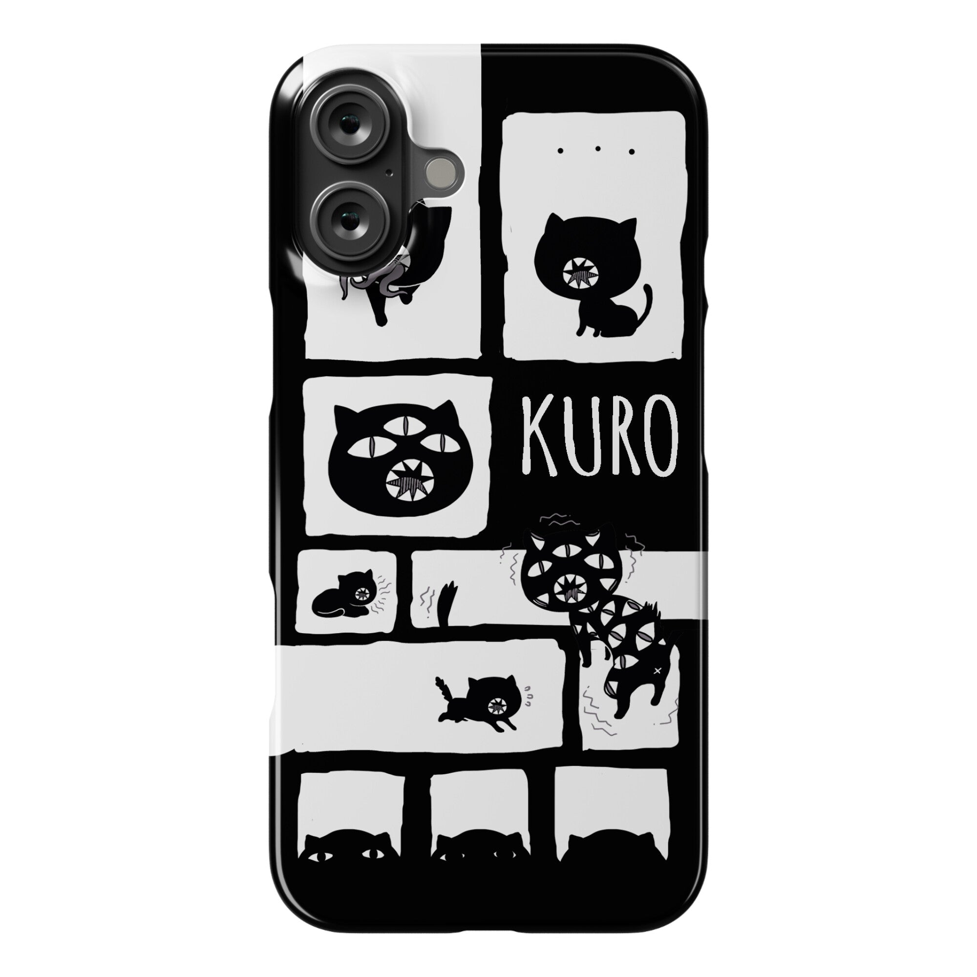 Kuro Cat Pattern Phone Case