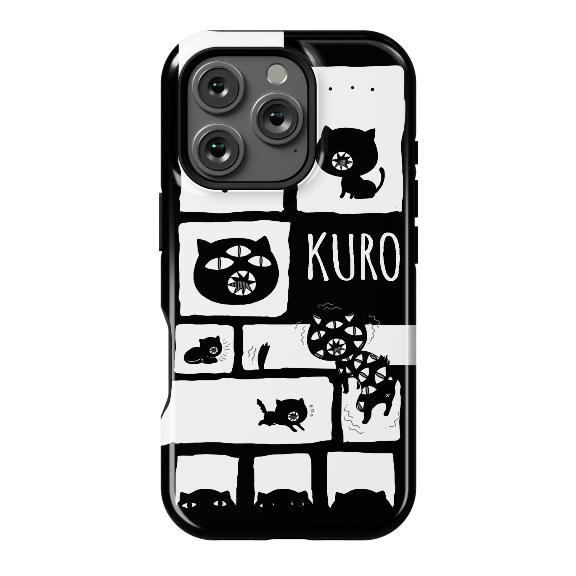 Kuro Cat Pattern Phone Case