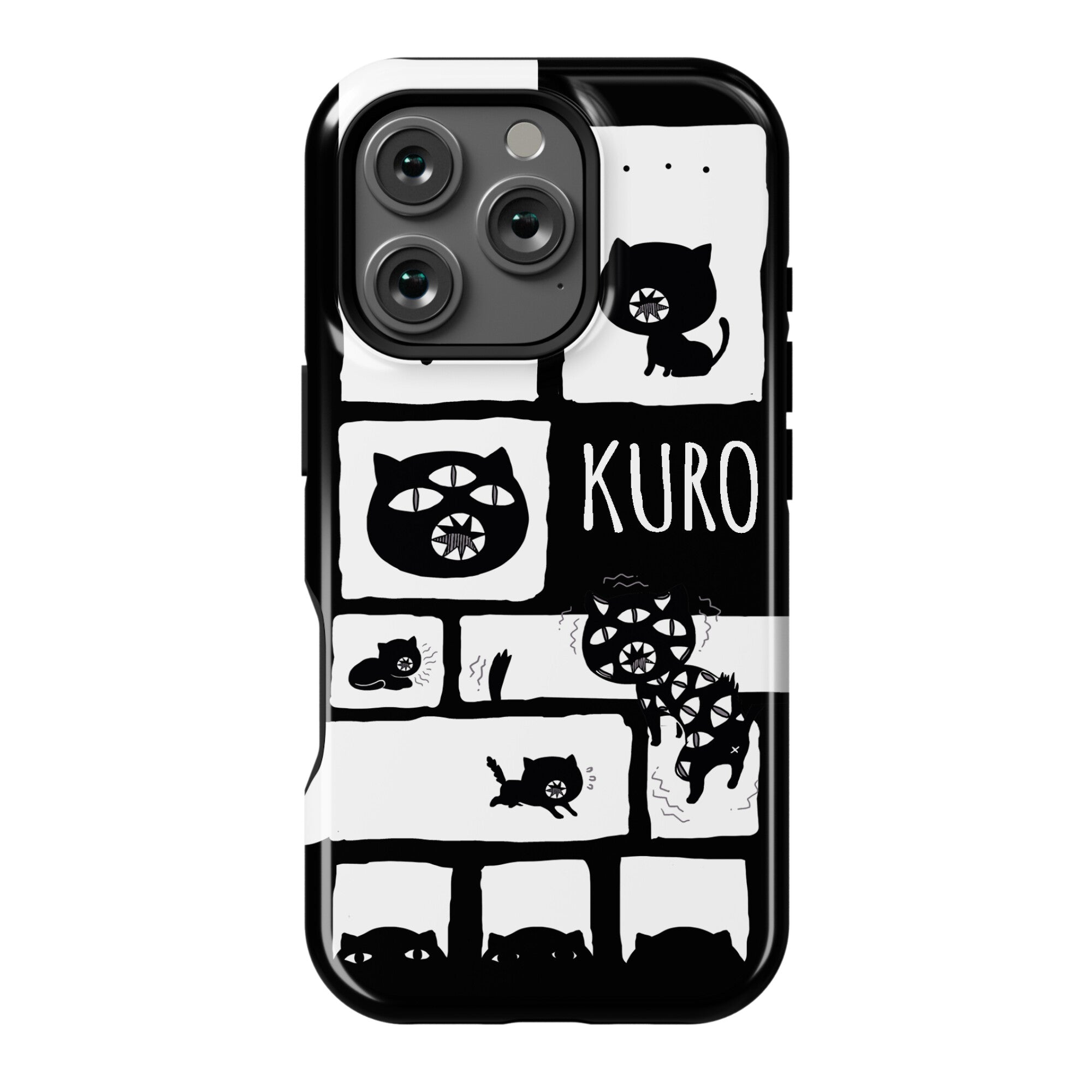 Kuro Cat Pattern Phone Case