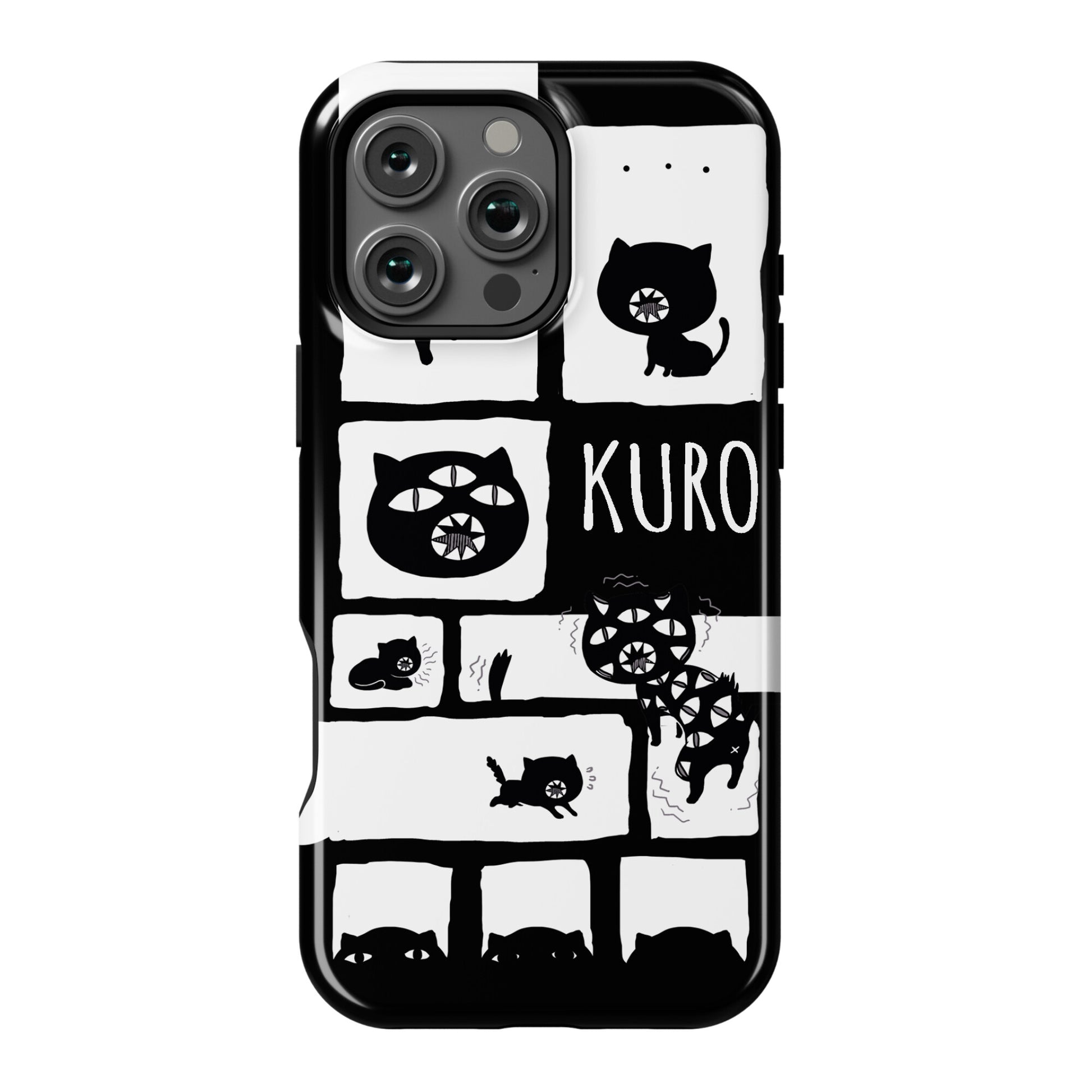 Kuro Cat Pattern Phone Case