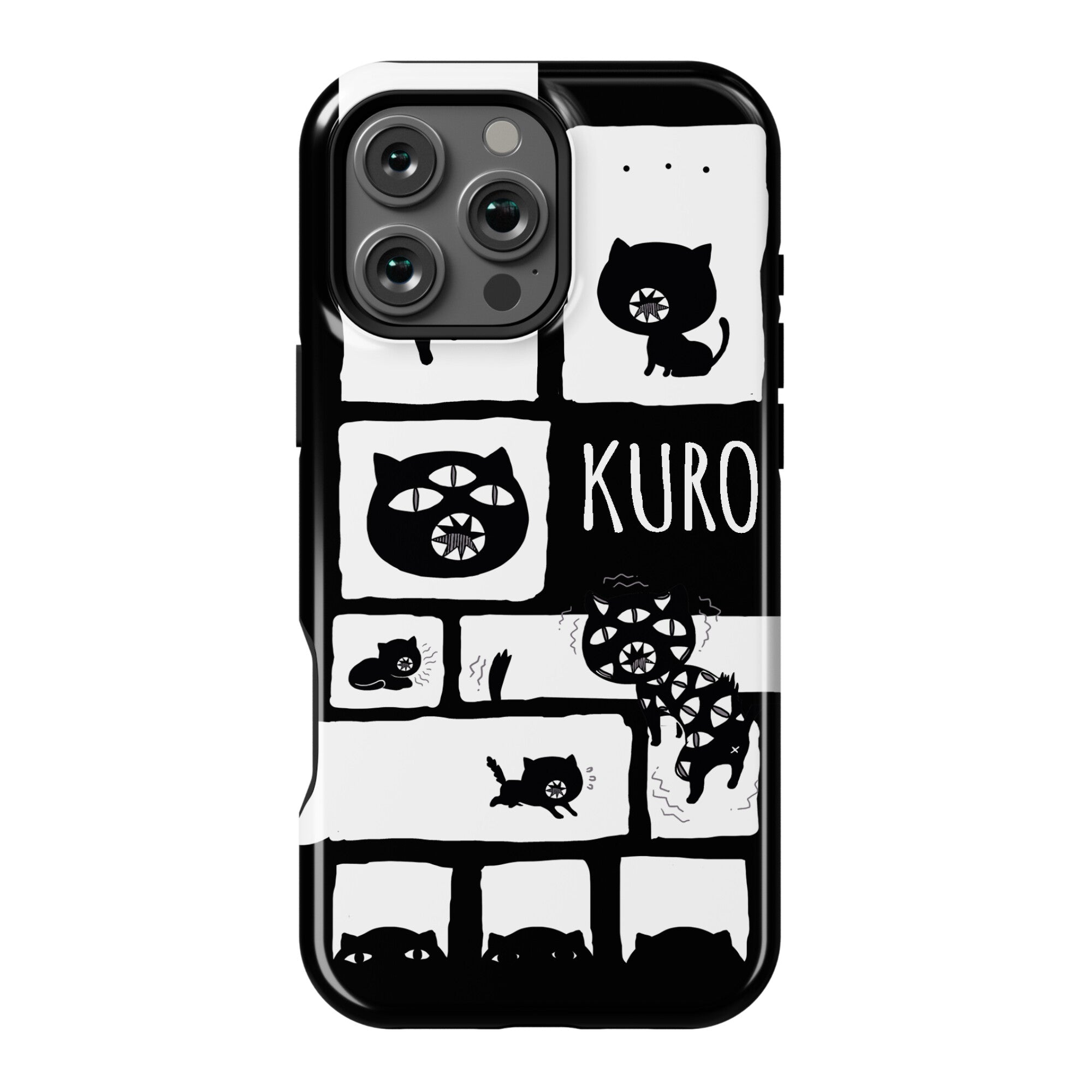 Kuro Cat Pattern Phone Case