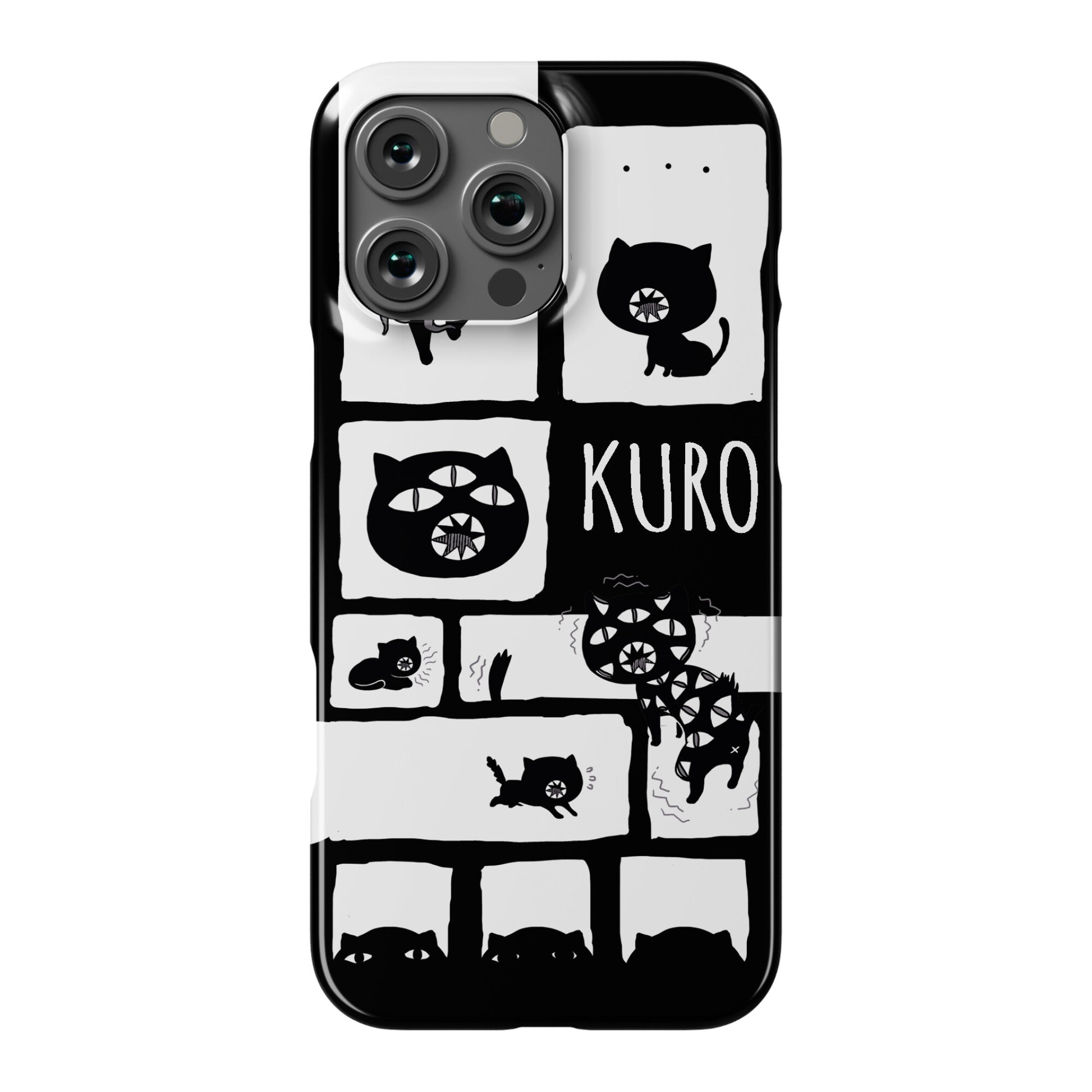 Kuro Cat Pattern Phone Case