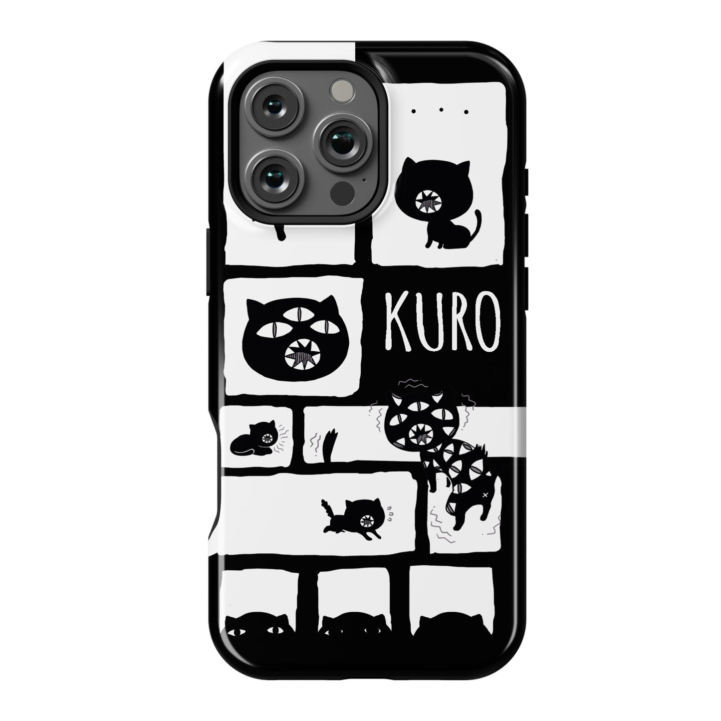 Kuro Cat Pattern Phone Case